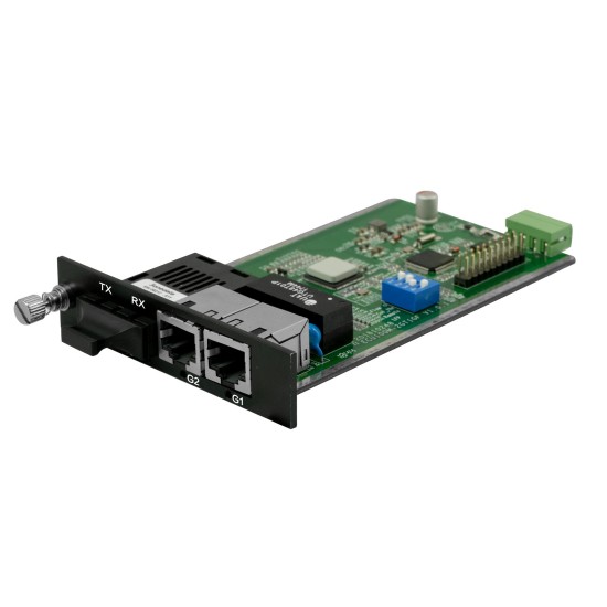 Industrial Fast Ethernet card 1×RJ45 + 1×Fiber – ECU100-1T1F | Consteel Electronics