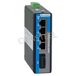 Switch przemysłowy, 4x100Mb/s, 1x światłowód, 12-48VDC, RZT od -40°C do +75°C - IES2105-4T1F