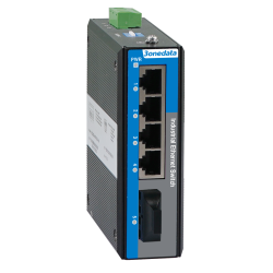 Unmanaged industrial switch with 1 copper 100M port and 4 100M PoE, 48VDC - IES2105-4P1T-P48