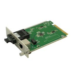 Model3012-C1 – Industrial Gigabit Ethernet Rack Card with 1×RJ45 and 1×Fiber
