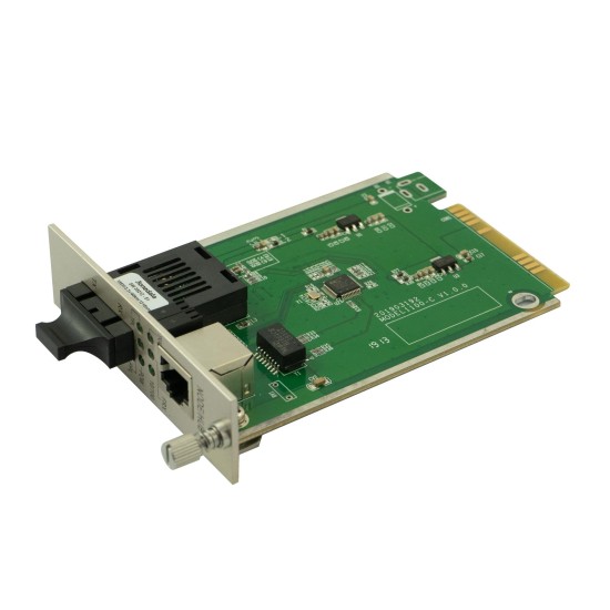 Industrial Gigabit Ethernet rack card 1×RJ45 + 1×Fiber – Model3012-C1 | Consteel Electronics