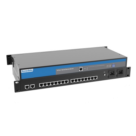 NP3116T-16D(3IN1) - Industrial Serial Port Connecting Server with 16 Serial ports and 2 Ethernet ports
