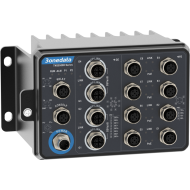 TNS5500D-8GP4GT-P110 – 12-portowy przemysłowy switch M12 Layer 2 EN50155 z 8×Gigabit PoE i 110VDC