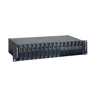 RACK2000D – Industrial 2U Rack Chassis for 16 Media Converter Cards with Redundant Power Supply