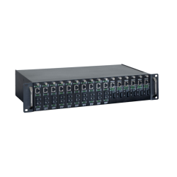 RACK2000D – Industrial 2U Rack Chassis for 16 Media Converter Cards with Redundant Power Supply