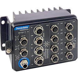 TNS5800D-8P4GT-P24 – 12-port Layer 3 EN50155 Industrial M12 PoE Switch, IP67