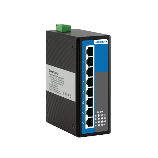 Przemysłowy 8-portowy gigabitowy switch Ethernet na szynę DIN - ES208G