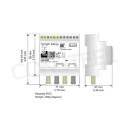 Konwerter RS485 na 2x światłowód wielomodowy, złącze ST - HD67036M