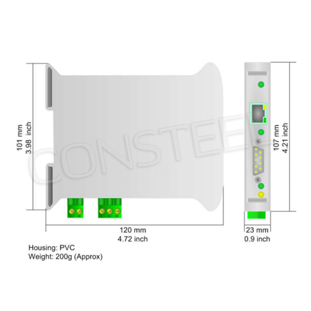 Industrial DeviceNet to Modbus TCP converter - HD67139-A1