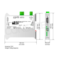 HD67571-A1 - PROFIBUS DPV0 master do CANopen slave, potrójna izolacja galwaniczna, wąska obudowa, montaż na szynie DIN, mapowanie SDO/PDO