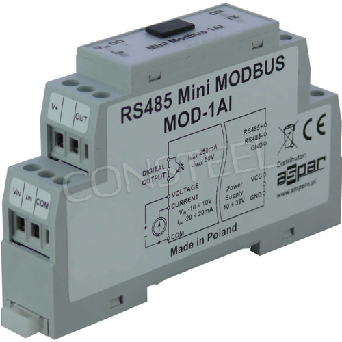 Industrial Modbus RTU I/O modules, digital & analog