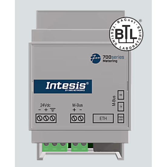 M-Bus to BACnet/IP and Modbus TCP gateway – model IN712MEB0200000 | Intesis by HMS