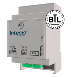 INBACMEB0200100 – brama M-Bus do BACnet/IP, 20 liczników, 500 obiektów BACnet, Intesis MAPS, 24 VDC, montaż DIN