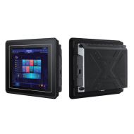 Industrial 8″ panel-mount monitor with IP65 front, HDMI/VGA/DP - 080-M28