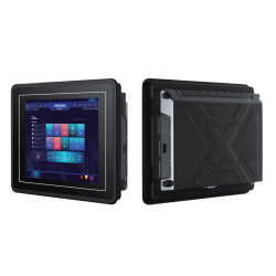 Industrial 8″ panel-mount monitor with IP65 front, HDMI/VGA/DP - 080-M28