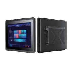 Industrial 10.4″ panel-mount monitor with IP65 front, HDMI/VGA/DP - 104-M28