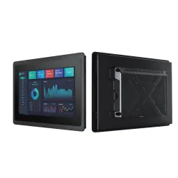 Industrial 11.6″ full HD panel-mount monitor with IP65 front, HDMI/VGA/DP - 116-M28