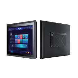 Industrial 17.3″ full HD panel-installation monitor with IP65 front, HDMI/VGA/DP - 173-M28