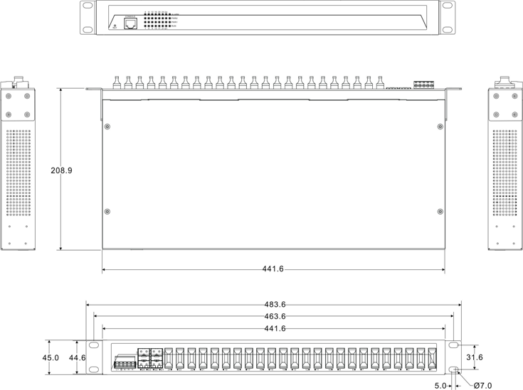 Przemysłowy switch  IES1028-4GS-24F 3onedata