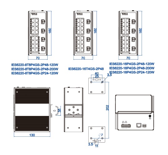 Przemysłowy switch zarządzalny IES6220-16T4GS-P220