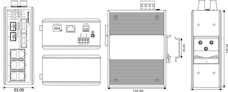 Przemysłowy switch 10 portowy redundantny IES7110-2GS-2F