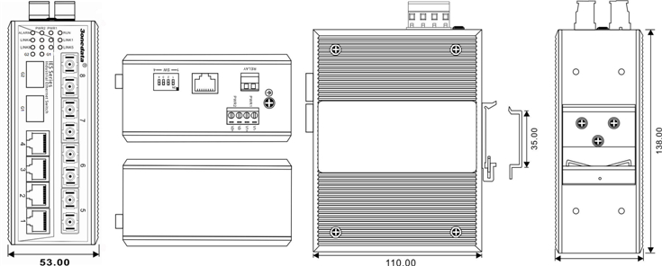 Przemysłowy switch 10 portowy IES7110-2GS-4F