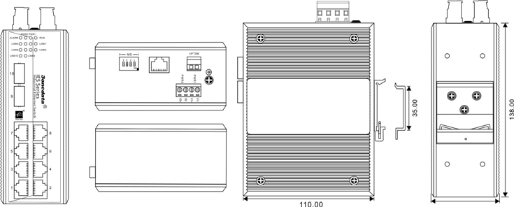 Przemysłowy switch 10 portowy  IES7110-2GS