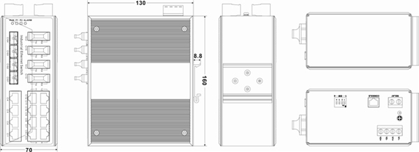 Managed 20-port, redundant switch with 12 Ethernet ports - IES7120-4GS-4F