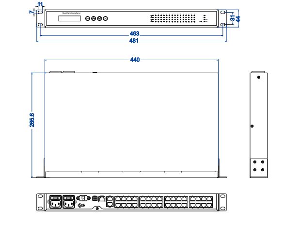 NP5100-2T-16DI（3IN1）-RJ-OLED - Промышленный последовательный сервер 