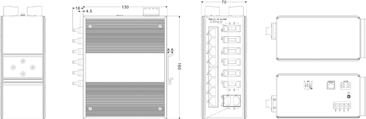  Industrial managed 16-port, redundant Ethernet switch