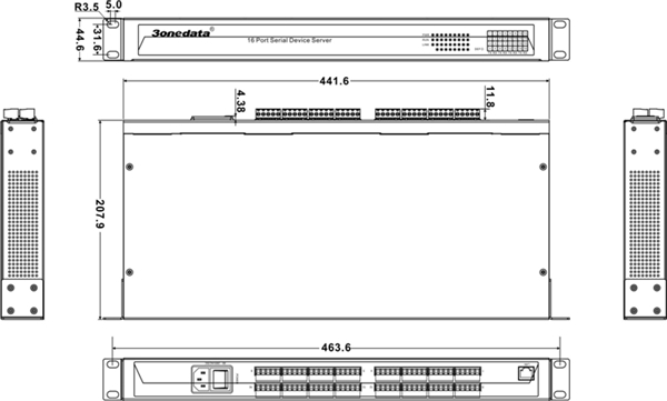 NP3016T-16DI(RS-485) - Сервер последовательных устройств
