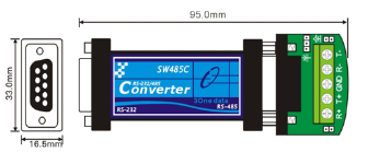 SW485C - Промышленный конвертер RS-232  в RS-485/422